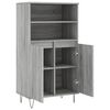 vidaXL Credenza Grigio Sonoma 60x36x110 cm in Legno Multistrato