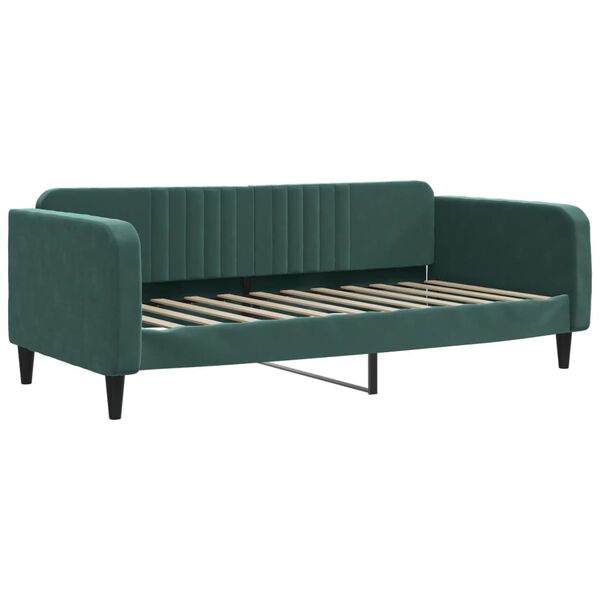 vidaXL Letto da Giorno Verde Scuro 90x200 cm in Velluto