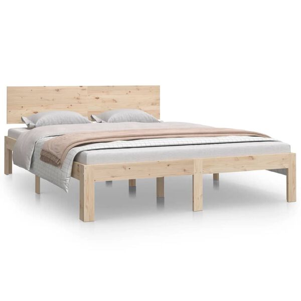 vidaXL Giroletto in Legno Massello 135x190 cm Double