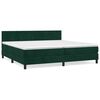 vidaXL Giroletto a Molle con Materasso Verde Scuro 200x200 cm Velluto