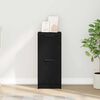 vidaXL Credenza Rovere Nero 30 x 30 x 70 cm Legno multistrato