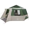 vidaXL Tenda da campeggio per 12 persone con tetto Verde e Grigio