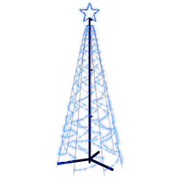 vidaXL Albero di Natale a Cono Blu 200 LED 70x180 cm