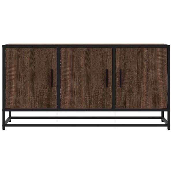 vidaXL Mobile TV Rovere Marrone 100x35x50 cm Legno Multistrato Metallo