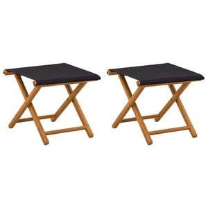 vidaXL Lettino 2 pcs Legno di Eucalipto Massello Nero