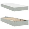 vidaXL Struttura letto con materasso 2 pcs Grigio chiaro Velluto