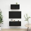 vidaXL Set di Mobili Porta TV 2 pz Nero in Legno Multistrato