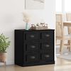 vidaXL Credenza Rovere Nero 70 x 35,5 x 67,5 cm Legno multistrato