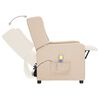 vidaXL Poltrona Massaggiante Crema in Tessuto