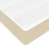 vidaXL Struttura letto con materasso con materasso 2 pcs Crema Tessuto