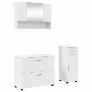 vidaXL Set di mobili per il bagno 3 pz Bianco