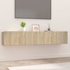 vidaXL Mobili TV 2 pz Rovere Sonoma 80x30x30 cm in Legno Multistrato