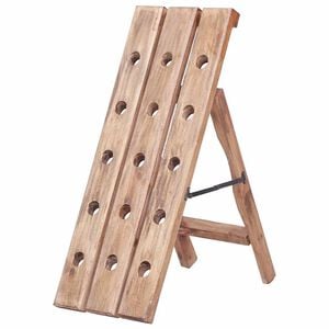 vidaXL Portavini da 15 Bottiglie 26x50x70cm Legno Massello di Mogano