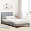 vidaXL Letto con Materasso Hanko Grigio Chiaro 100x200 cm in Tessuto