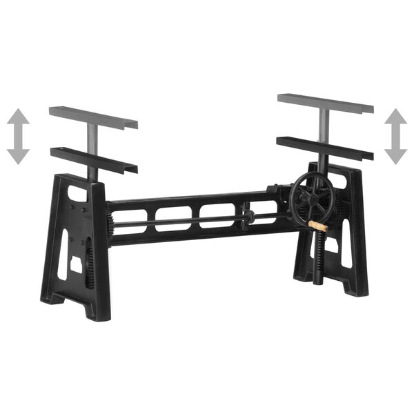 vidaXL Base Tavolo da Pranzo ad Altezza Regolabile 150x60x90cm Ghisa