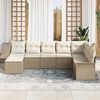 vidaXL Set Divano da Giardino con cuscino 8 pcs Beige Poly Rattan