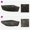 vidaXL Lavabo Grigio (30-37) x (30-37) x 12 cm Pietra di Fiume