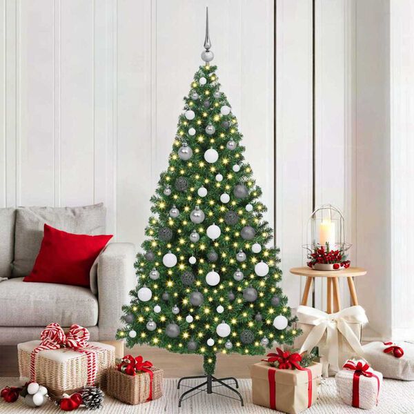 vidaXL Albero di Natale artificiale con 300 LED Verde 180 cm