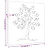 vidaXL Decorazione Muro da Giardino 55x55 cm Albero in Acciaio Corten