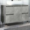 vidaXL Armadietto da Bagno Grigio Cemento 80x33x60cm Legno Multistrato