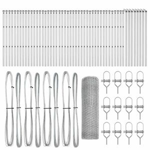 vidaXL Palo della recinzione Argento