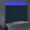 vidaXL Testiera a LED Blu scuro 90x7x118/128 cm in Velluto