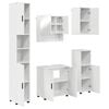 vidaXL Set di mobili per il bagno 5 pz Bianco Lucido 61 x 35 x 64 cm