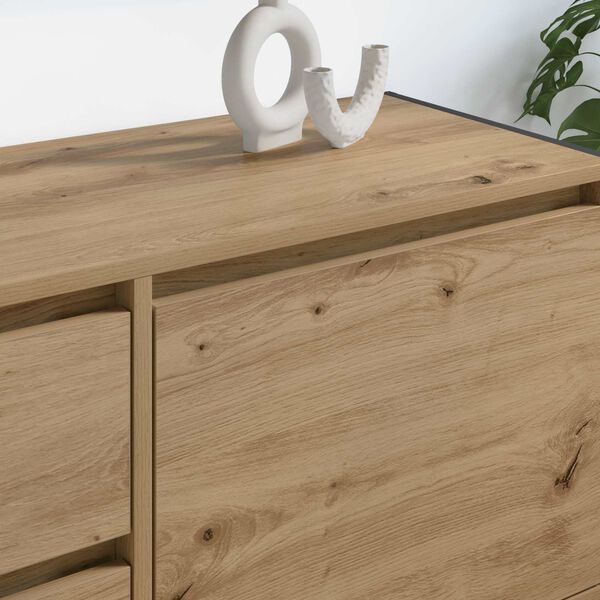 vidaXL Mobile TV con cassetto Rovere Artigianale 100 x 36 x 49.5 cm