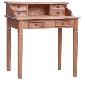 vidaXL Scrivania con Cassetti 90x50x101 cm in Legno Massello di Mogano