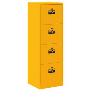 vidaXL Armadio per File con cassetto Giallo senape 44 x 50 x 106.5 cm