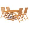 vidaXL Set da Pranzo da Giardino 5 pz 150-200 cm