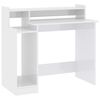 vidaXL Scrivania con LED Bianco Lucido 97x45x90cm in Legno Multistrato