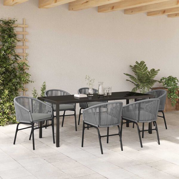 vidaXL Set da Pranzo per Giardino 7 pcs Antracite