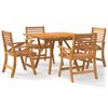 vidaXL Set da Pranzo per Giardino 5 pz in Legno Massello di Acacia