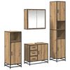 vidaXL Set di mobili per il bagno con porta 4 pcs Rovere artigianale