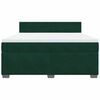 vidaXL Giroletto a Molle con Materasso Verde Scuro 180x200 cm Velluto