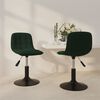 vidaXL Sedie da Pranzo Girevoli 2 pz Verde Scuro in Velluto
