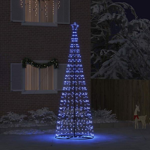 vidaXL Albero di Natale LED con 800 LED con supporto Blu 400 cm Ferro