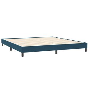vidaXL Giroletto senza Materasso Blu Scuro 200x220 cm in Velluto
