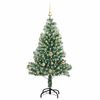 vidaXL Albero di Natale Artificiale Imbiancato con Luci LED 150 cm