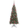 vidaXL Albero di Natale artificiale con 150 LED Verde 66 x 66 x 150 cm