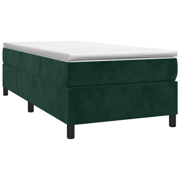 vidaXL Struttura Letto a Rete a Molle Verde Scuro 80x200 cm in Velluto