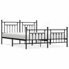 vidaXL Giroletto con Testiera e Pediera Metallo Nero 183x213 cm