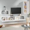 vidaXL Set di Mobili Porta TV 4 pz Bianco in Legno Multistrato
