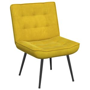 vidaXL Poltrona Relax 64x74x84 cm Gialla in Velluto