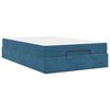 vidaXL Struttura letto con materasso con materasso 2 pcs Blu Velluto