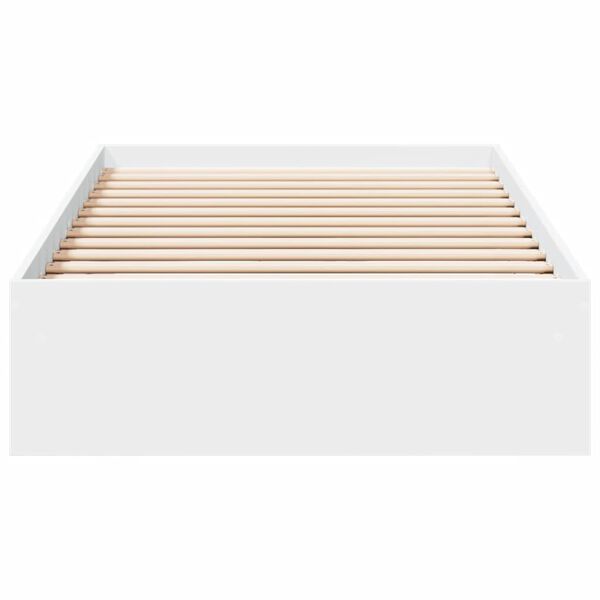 vidaXL Giroletto con Cassetti Bianco 100x200 cm in Legno Multistrato