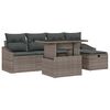 vidaXL Set Divano da Giardino 6 pz Grigio polyrattan