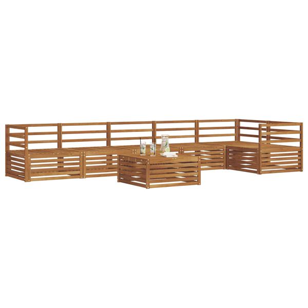 vidaXL Set di divani da esterno 7 pcs Naturale