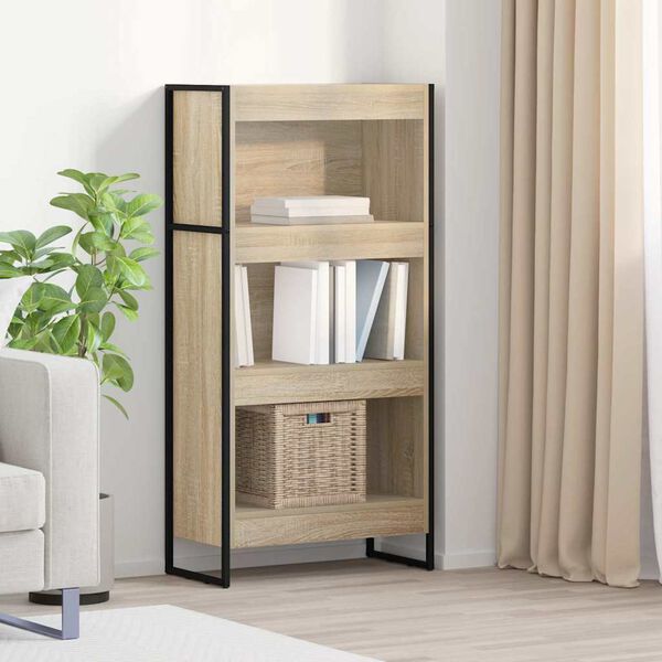 vidaXL Armadio per Libri Sonoma 80 x 30 x 155 cm Legno multistrato